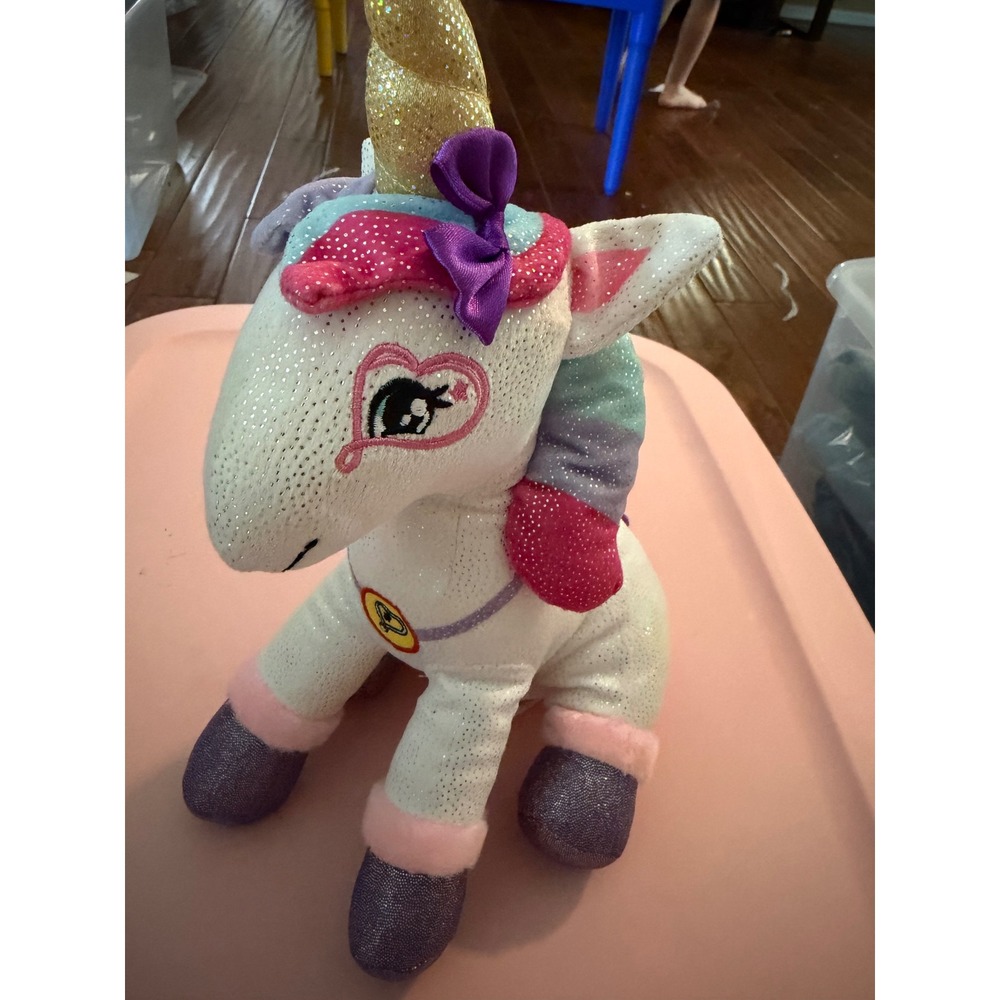 JoJo Siwa Nickelodeon Unicorn Plush White Glitter Rainbow Mane Stuffed Animal